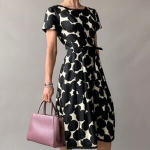 Suzy Perette New York Vintage Silk Polka Dot Cocktail Dress